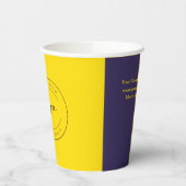 Zakelijke Logo | Goud en marineblauw Minimale Aang Papieren Bekers (Links)