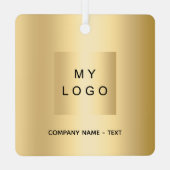 Zakelijke logo gouden kerst metalen ornament (Achterkant)