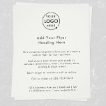 Zakelijke Logo | Gray Modern Minimal Marketing Flyer<br><div class="desc">Een eenvoudige aangepaste zilveren grijze flyer-sjabloon in een moderne, minimalistische stijl die eenvoudig kan worden bijgewerkt met uw logo, contactgegevens en aangepaste flyer-tekst. De perfecte oplossing voor om het even welke zaken om details van uw producten, de diensten, promoties gebeurtenistarifering en veel meer te omvatten! Als je hulp nodig hebt...</div>