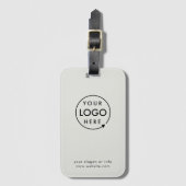 Zakelijke Logo | Grijze moderne professionele reis Bagagelabel (Voorkant (verticaal))