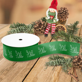 Zakelijke Logo, Groene Branded Bedrijf Kerstmis Grosgrain Lint