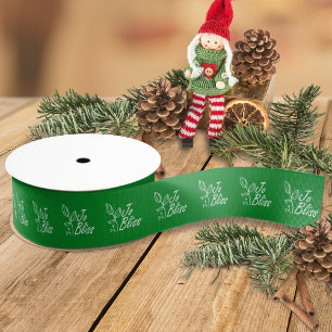 Zakelijke Logo, Groene Branded Bedrijf Kerstmis Grosgrain Lint