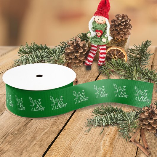 Zakelijke Logo, Groene Branded Bedrijf Kerstmis Grosgrain Lint