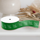 Zakelijke Logo, Groene Branded Bedrijf Kerstmis Grosgrain Lint