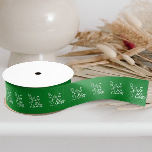 Zakelijke Logo, Groene Branded Bedrijf Kerstmis Grosgrain Lint