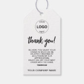 Zakelijke Logo Hang Label Prijs Swing Care Details Cadeaulabel (Voorkant)