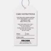 Zakelijke Logo Hang Label Prijs Swing Care Details Cadeaulabel (Achterkant)