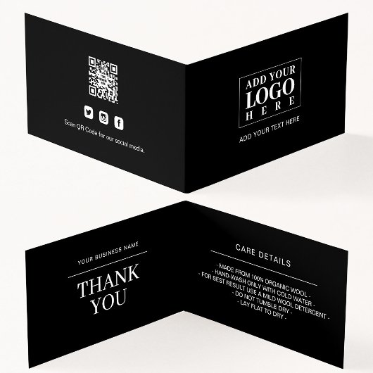 Zakelijke Logo Hang Label Swing Care Details Gevou Kaart