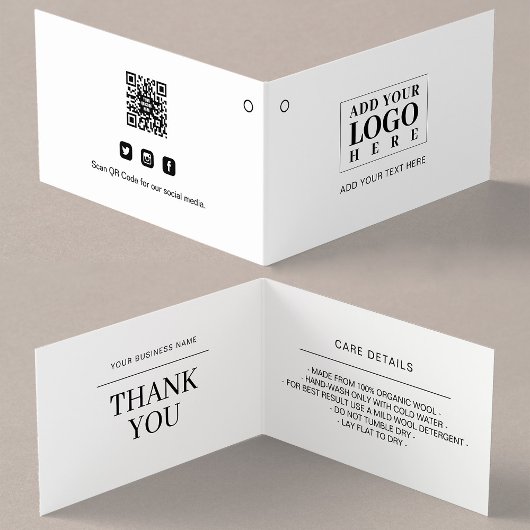 Zakelijke Logo Hang Label Swing Care Details Gevou Kaart