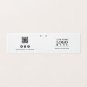 Zakelijke Logo Hang Label Swing Care Details Gevou Kaart (Buitenkant ongevouwen)