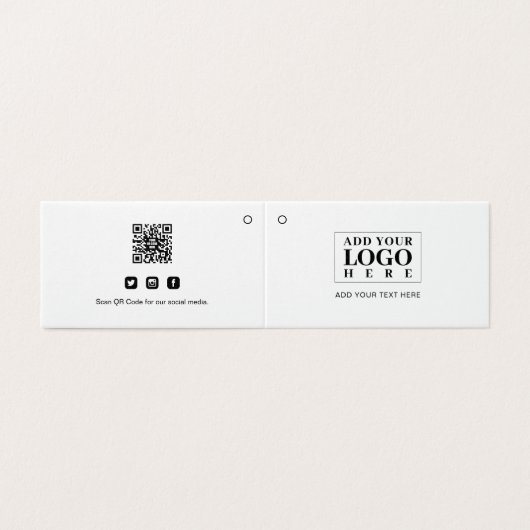 Zakelijke Logo Hang Label Swing Care Details Gevou Kaart (Buitenkant ongevouwen)