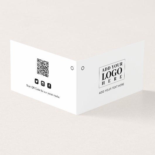 Zakelijke Logo Hang Label Swing Care Details Gevou Kaart (Buitenkant)