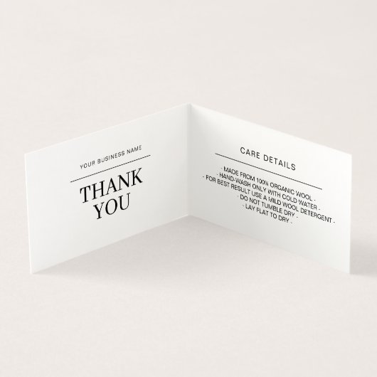 Zakelijke Logo Hang Label Swing Care Details Gevou Kaart (Binnen)