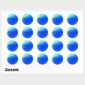 Zakelijke Logo Hartelijk dank Aangepast blauw Ronde Sticker (Vel)