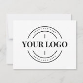 Zakelijke Logo Hartelijk dank voor Blush roze scri Kaart (Achterkant)