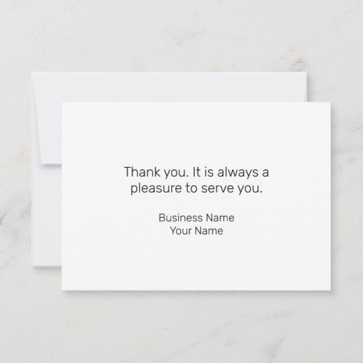 Zakelijke Logo - Hartelijk dank voor creditcards Bedankkaart (Achterkant)