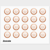Zakelijke Logo - Hartelijk dank voor Roos Gold Ronde Sticker (Vel)