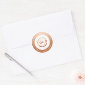 Zakelijke Logo - Hartelijk dank voor Roos Gold Ronde Sticker (Envelop)