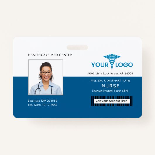 Zakelijke Logo Healthcare Medewerker Aangepaste Fo Badge (Voorkant)