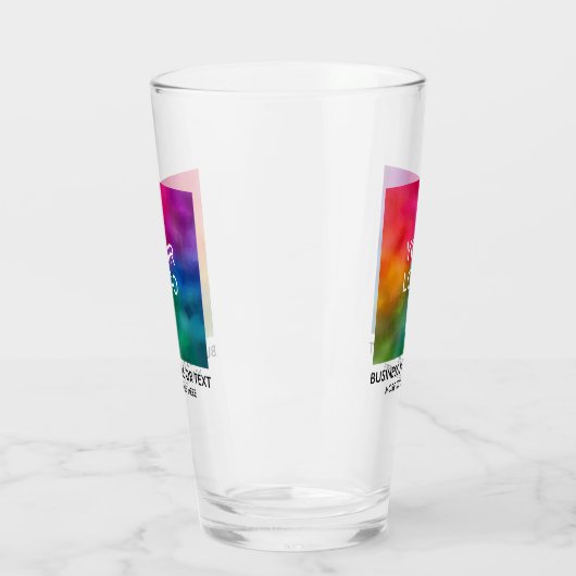 Zakelijke Logo Hier Sjabloon Gepersonaliseerd Bier Glas (Links)