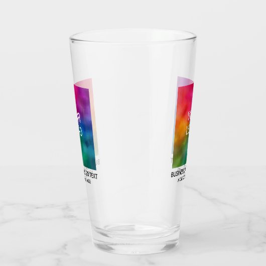 Zakelijke Logo Hier Sjabloon Gepersonaliseerd Bier Glas (Rechts)