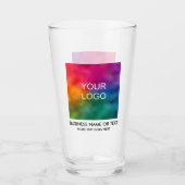 Zakelijke Logo Hier Sjabloon Gepersonaliseerd Bier Glas (Voorkant)
