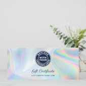 Zakelijke Logo Holografische Cadeaubon Aangepast (Staand voorkant)