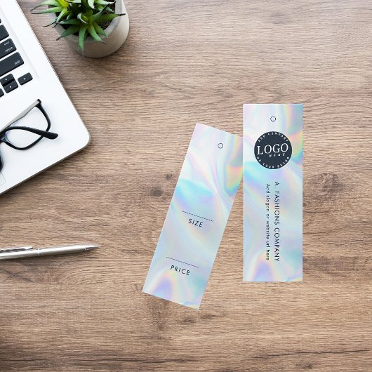 Zakelijke Logo Holografische Kleding Prijs Label Mini Visitekaartjes