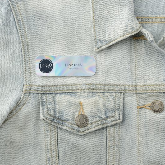 Zakelijke Logo Holografische Professionele Medewer Naamplaatje (In situ)