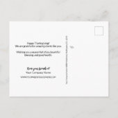 Zakelijke logo in Herfst Krans Happy Thanksgiving Briefkaart (Achterkant)