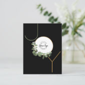 Zakelijke Logo Joy Verticale Eucalyptus krans Groe Feestdagenkaart (Staand voorkant)