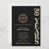 Zakelijke Logo Jubileum Zwart Kaart (Voorkant)