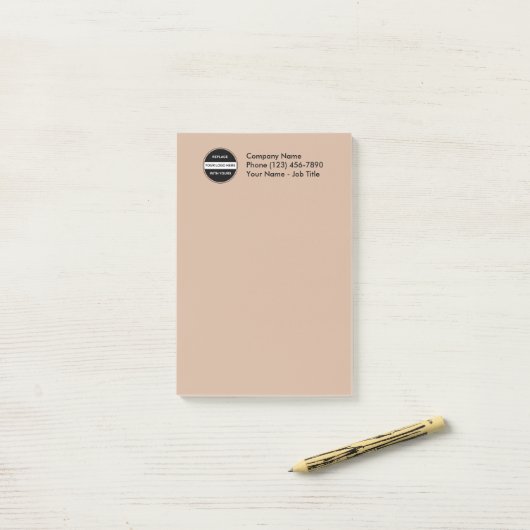 Zakelijke Logo Kantoor Sticky Notes (Op bureau)
