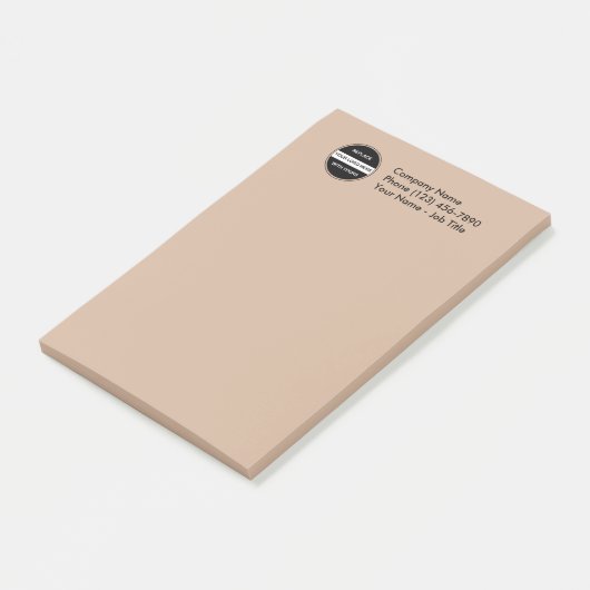 Zakelijke Logo Kantoor Sticky Notes (Schuin)