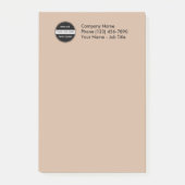 Zakelijke Logo Kantoor Sticky Notes (Voorkant)