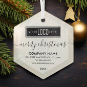 zakelijke Logo kerst Glas Ornament