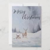 Zakelijke Logo Kerst Kerst Winter Deer Scene Ho Feestdagenkaart (Voorkant)