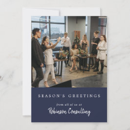 Zakelijke Logo Kerst Modern Team Foto Feestdagenkaart