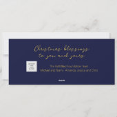 Zakelijke Logo Kerst Religieus Lang Horizontaal Feestdagenkaart (Achterkant)