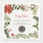 Zakelijke Logo Kerst van de Mistletoe Servet (Voorkant)