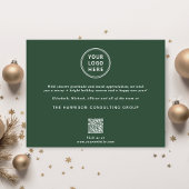 Zakelijke Logo kerstbomen QR-code Corporate Feestdagenkaart