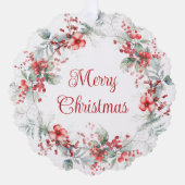 Zakelijke Logo Kerstkrans Waterverf Vakantie Ornament Kaart (Voorkant)