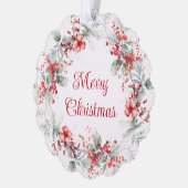 Zakelijke Logo Kerstkrans Waterverf Vakantie Ornament Kaart (Links)