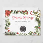 Zakelijke Logo Kerstmis Feestdagen Corporate Feestdagenkaart (Voorkant)