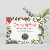 Zakelijke Logo Kerstmis Feestdagen Corporate Feestdagenkaart (Staand voorkant)