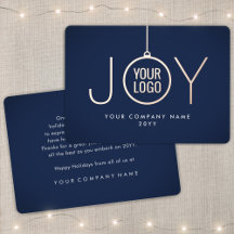 Zakelijke Logo kerstversiering marineblauw Joy