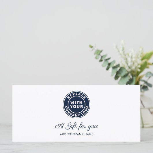Zakelijke Logo Klantloyaliteit Cadeaubon (Staand voorkant)