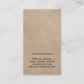 Zakelijke Logo Kraft Brown-draagkaart Visitekaartje (Achterkant)