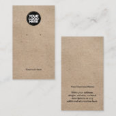 Zakelijke Logo Kraft Brown-draagkaart Visitekaartje (Voorkant / Achterkant)