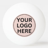 Zakelijke Logo L Promotionele Branded Blush Pink Pingpongbal (Achterkant)
